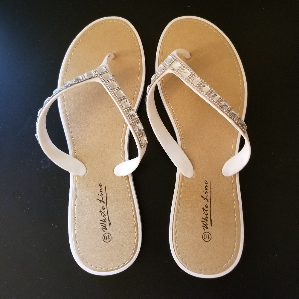White Line Sandals